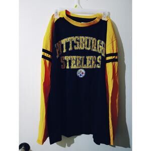PITTSBURGH STEELERS LONG SLEEVE SHIRT NFL TEAM APPAREL-Med- Ships Same Day!